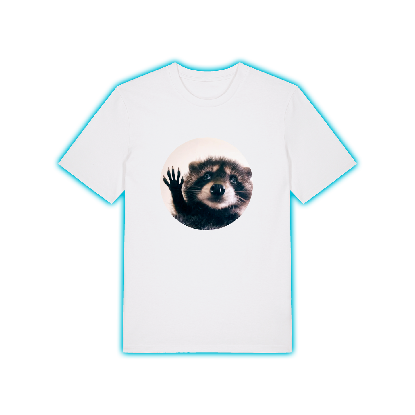 T-Shirt PEDRO THE RACCOON Regular Uni-Sex Cut WHITE