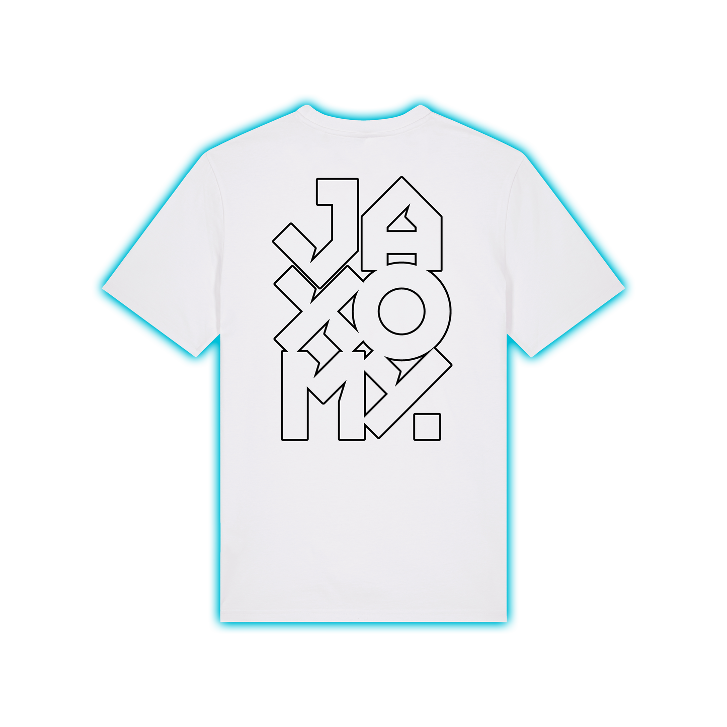 T-Shirt Jaxomy Logo Outline Regular Uni-Sex Cut WHITE