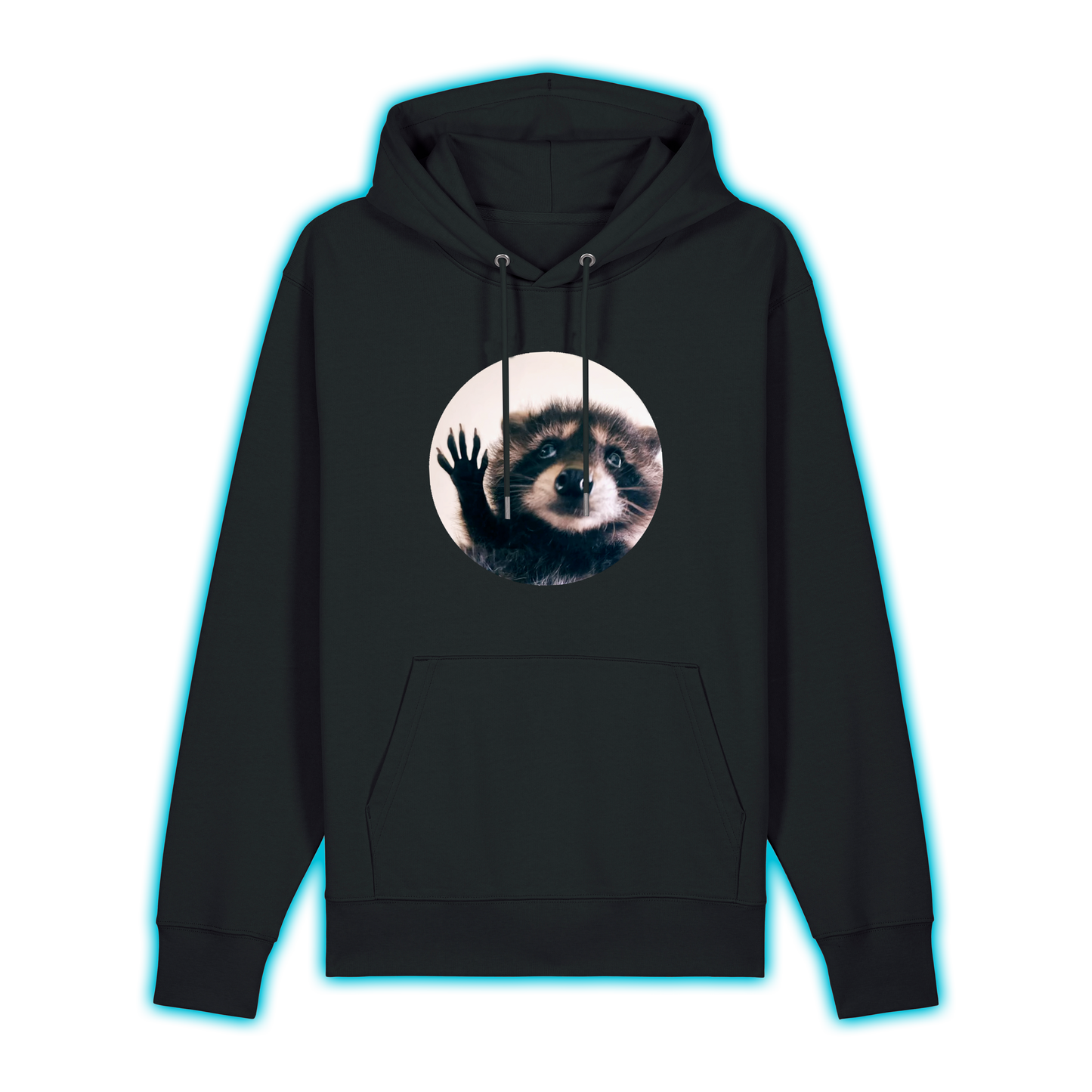 Hoodie PEDRO THE RACCOON Regular Uni-Sex Cut BLACK