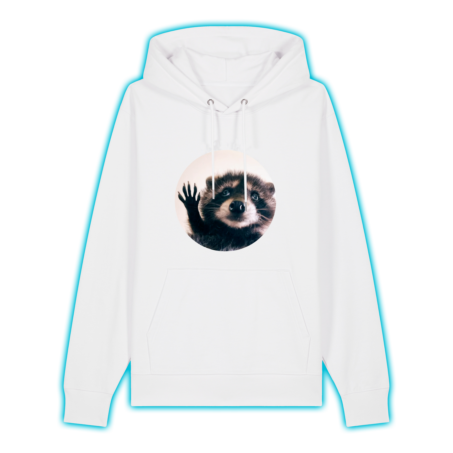 Hoodie PEDRO THE RACCOON Regular Uni-Sex Cut WHITE