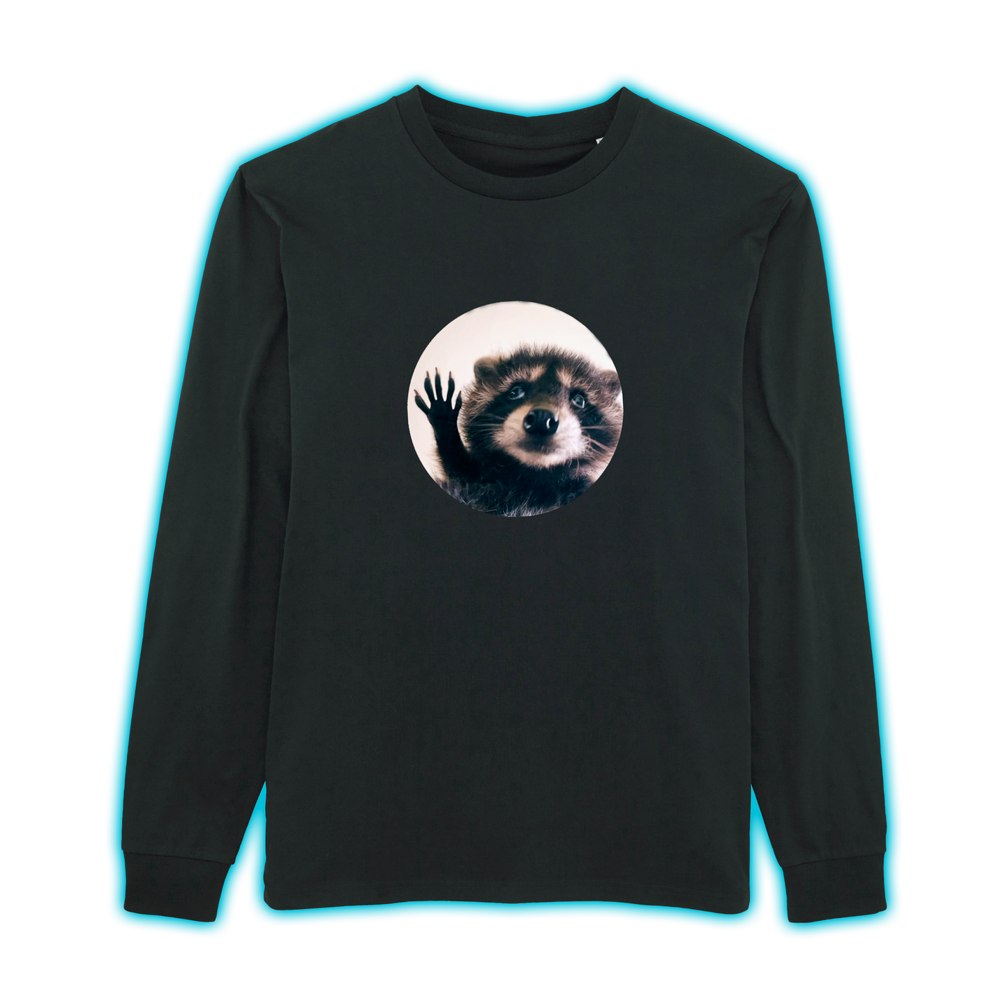 Longsleeve PEDRO THE RACCOON Regular Uni-Sex Cut BLACK