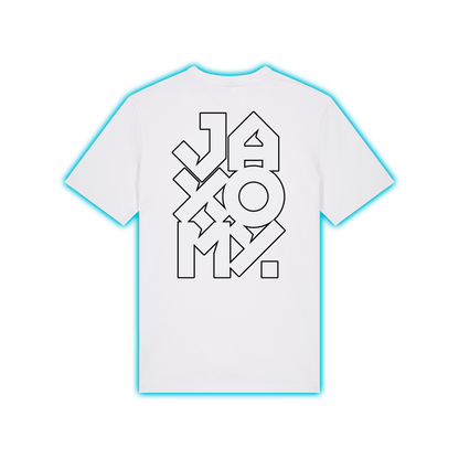 T-Shirt Jaxomy Logo Outline Regular Uni-Sex Cut WHITE