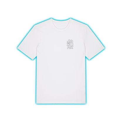 T-Shirt Jaxomy Logo Outline Regular Uni-Sex Cut WHITE