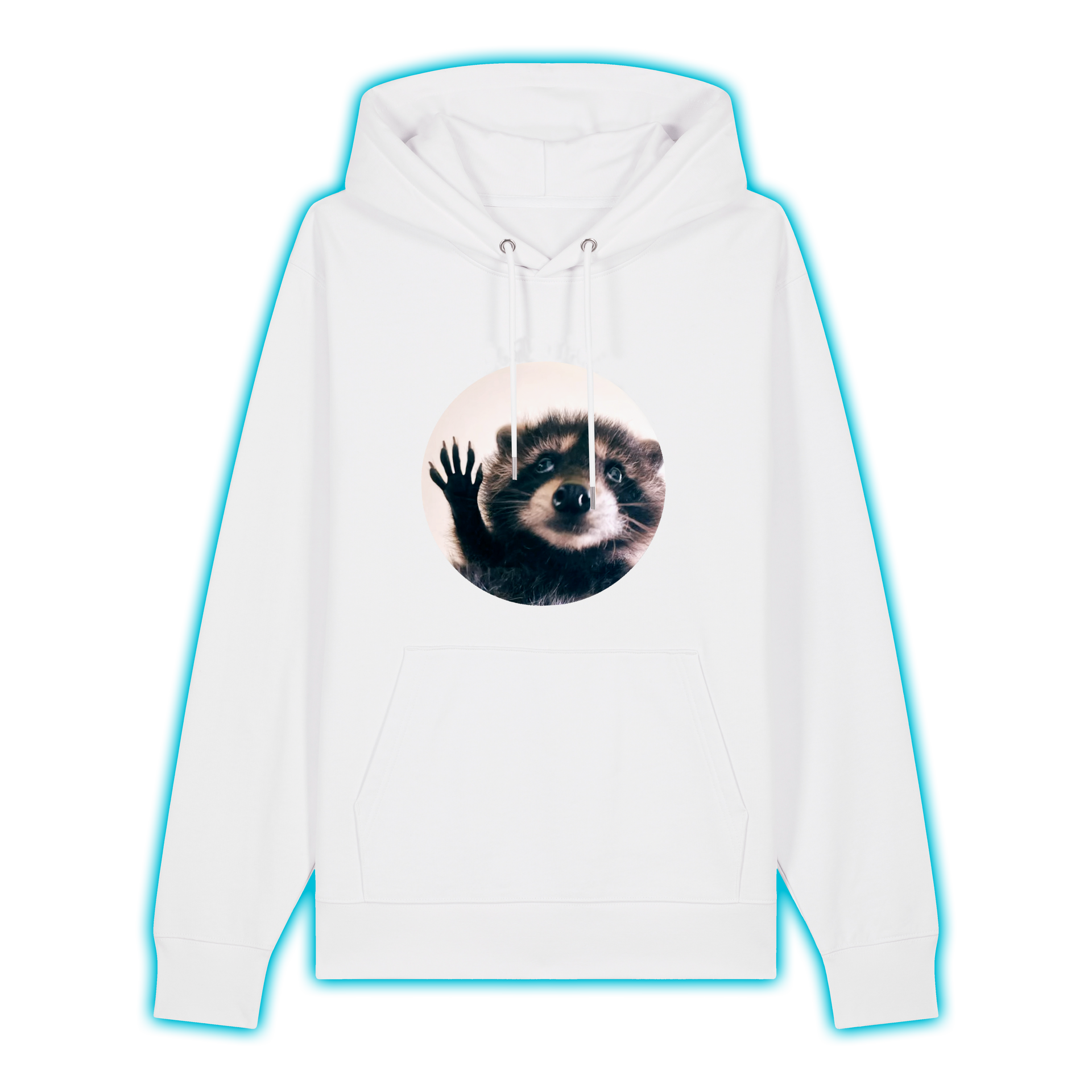 Crazy Raccoon ALLIN HOODIE WHITE XXL Hoodie PEDRO THE RACCOON