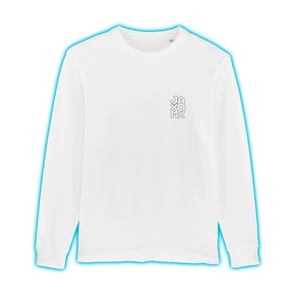 Longsleeve Jaxomy Logo Outline Regular Uni-Sex Cut WHITE